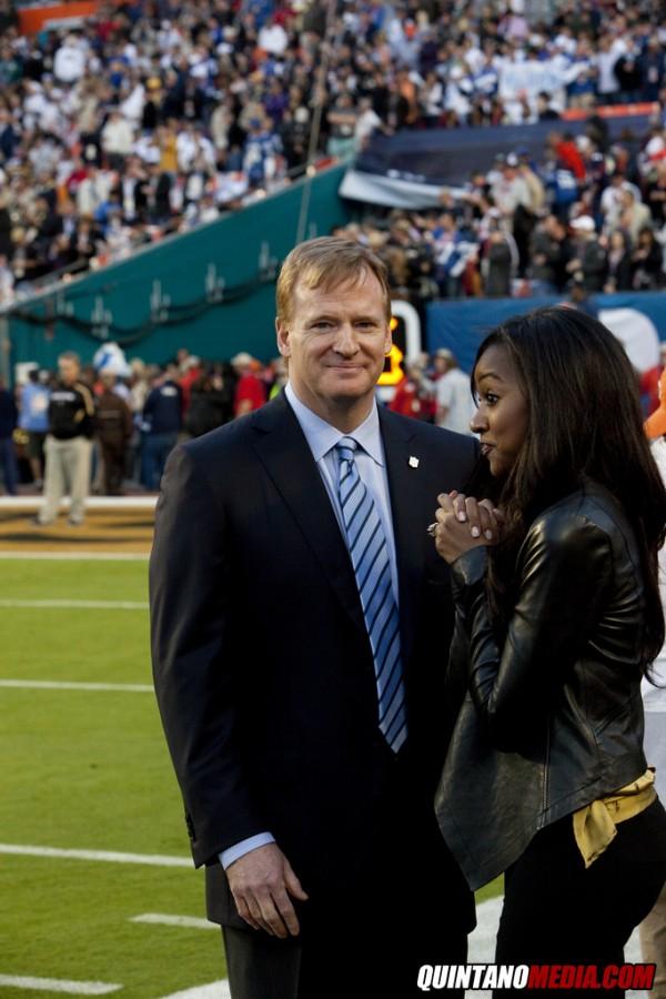 Roger Goodell at Super Bowl XLIV