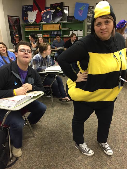 Ms. Wallace buzzes around her students with bee sass.